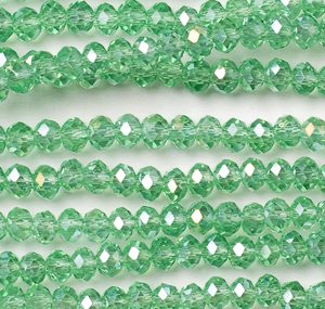 Cristal Rondelle 2MM Verde Manzana