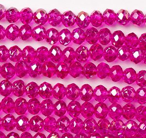 Cristal Rondelle 2MM Fucsia