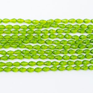 Cristal Gota 10mm Verde Limon